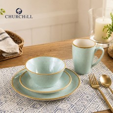 CHURCHILL 點藏系列 蛋青色 午茶點心杯盤4件組, 1個
