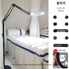 LED 스탠드 작업등 반영구 미용 네일 아트 속눈썹 연장용 조명 휴대용 110V, 블랙-35W-조명/색상 조절-폰 클립