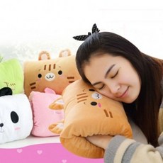 캐릭터 낮잠베개 쿠션 베개, 그린개구리