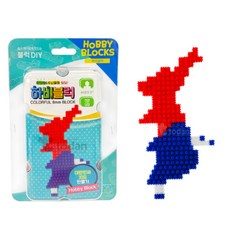 우리나라 한국 지도 디폼블럭 미니 픽셀 키트 만들기 세트