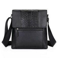 satrbuysell TW 男包 頭層牛皮肩背包 辦公休閒運動側背包 單肩斜挎包, 真皮肩背包-款式7835