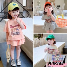 女童夏裝套裝2025新款夏季中兒童網紅兒童裝時髦潮洋氣兩件套