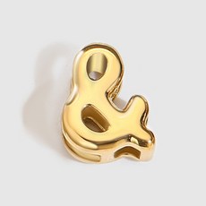 EMANCO 스테인레스 스틸 DIY 목걸이 버블 편지 팔찌 미니 3D 만들기위한 쥬얼리 디자인 세련된 매력, XP47031 AND, Gold Color, 1개