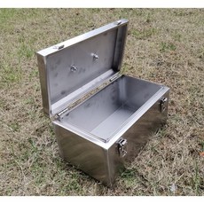 304不銹鋼工具箱 工業級手提收納箱 汽修家用儲存箱, 1個, 201厚1mm【35*20*18】無隔層
