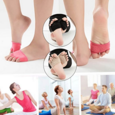 요가 양말 미끄럼 토삭스 발가락 필라테스 양말 여성 피트니스 논슬립 스포츠 통기성 발바닥 발레 그립, 핑크