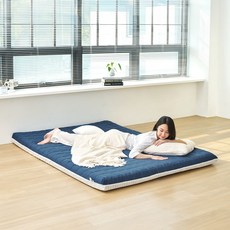 더릭스홈 12존 마약매트리스 6cm 10cm 13cm 침대 바닥 손님용 토퍼 자취 원룸 1인용 꿀잠 기절 수면매트, 네이비