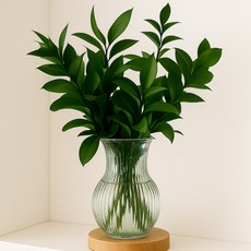 헬로우조이풀 루스커스 생화 그린소재 수경재배 식물, 1개, 유스커스 10줄기