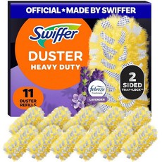 Swiffer Dusters 튼튼한 멀티 표면 먼지떨이 리필 청소용 라벤더 11개, 1