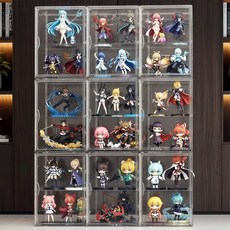 Curious Pony 피규어 장식장 투명 아크릴 케이스 대형 45*33*31.5cm, 4개