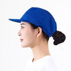 工作帽 防塵 食品工廠帽 包頭髮 衛生帽, 頭頂網無網兜-豔蘭,拍一單發10個, 1個