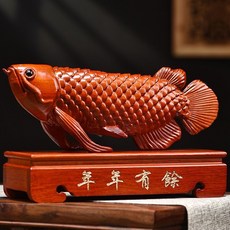 花梨木 紅花梨木 金龍魚 擺件, 如圖所示, 1個