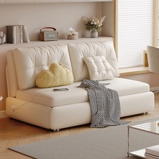 多功能貓爪沙發床，可摺疊，現代簡約，適用於客廳臥室, 橙色,1.0米海綿款外徑1.05米無儲物