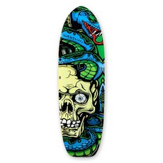 서핑보드 30인치 카버보드 서프스케이트 전문가 입문용, 1개, 표준 [파이썬 스컬] 사포 없음