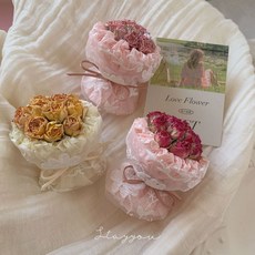 玫瑰乾燥花真花車載出風口香氛裝飾 迷你浪漫花束 節日伴手禮, 蕾絲樹莓,成品單花束