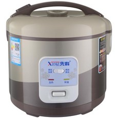 多功能家用電飯煲 宿舍小型電飯鍋 不粘厚膽老式電飯煲 1-2L/3/4/5L大容量, 咖啡雙色斧膽+升級款粥湯+快煮,4.0L 700W 2-6個人用