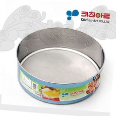스테인리스 원형 채반 분리형 이중구조 거름망 고운체 주방용품 베이킹 제과도구 밀가루체, 1개