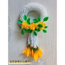 泰國花圈花環 供奉花圈 供花供品 七色花 四面佛花圈 還願花環 象神 古曼 愛神皇家泰國宗教用品