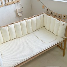 잘라코 아기 신생아 유아 침대 친환경 항균 옥수수솜 순면 양면 줄누빔 패드 이케아, 넓은 누빔형, 맞춤제작(톡톡문의)