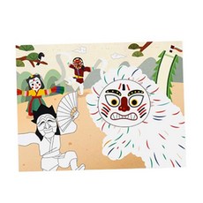 탈춤 사자춤 만들기 1개입 한국미술체험