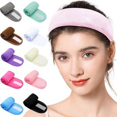 leoq 샤워 세안 헤어 머리 밴드 터번 머리띠, 1개