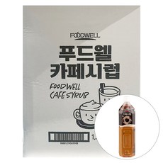푸드웰카페시럽 1.5L㈜푸드웰 BOX(6), 6개, 1.5L
