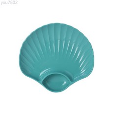 吐骨頭盤碟廚房早餐小吃盤蘸料分格盤家用零食點心乾果盤吐骨盤子, 綠色盤子, 1個