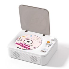 PYHO 휴대용 CD플레이어 감성 선물 블루투스 Type-C 스피커, 화이트, X3B
