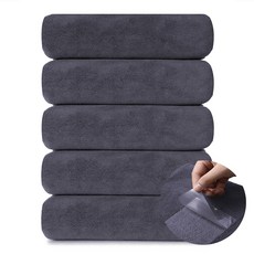 아라자 호텔수건 고급 먼지없는 수건 10장 무형광 알러지/진드기 세면 타올 OEKO-TEX 인증 타월 빠른 건조 세면 타월 400GSM, 02다크그레이, 5개