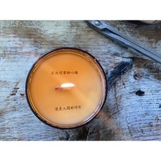 手作療癒課程 訊息蠟燭 肉桂棒大豆蠟燭 卓瑪愛象, 1個, 80g, 肉桂