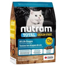 nutram T24 無穀全能天然乾飼料, 鮭魚 + 鱒魚, 1.13kg, 1袋