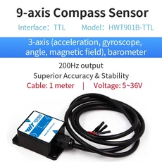 WT901S L BT50 자력계 자이로스코프 가속도계 9축 BLUETOOTH 저전력 SD 정확도 각도 0.05 XY 카드 원격, HWT901B TTL
