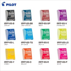 PILOT 百樂 平行筆墨水 (6入/盒) 12色可選, 1個, 深藍色 (IC-P3-S6-BB), 深藍色