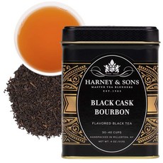 Harney & Sons Irish Breakfast 118ml(4온스) 루스 리프 홍차 262855, Harney & Sons 블랙 캐스크 버번 티 4온스, 4온스 (1봉), 1개