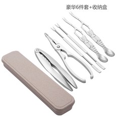 게크래커 새우 껍질 벗기기 도구 랍스터 클램프 플라이어 너트 주방 액세서리 스테인리스 스틸 해물 6/3 개