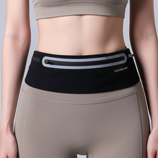 한성스포츠 고급형 러닝 벨트 심리스 와이드 플립 벨트, 블랙, 1개