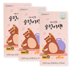 아이실록 슬림비책 어린이 유아 키즈 차전자피 귀리 유산균 홀쭉 브로멜라인, 3개, 30정