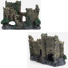 어항 꾸미기 장식 인테리어 물고기 은신처 노랑 성벽 놀이터, 1