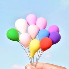 파스텔 풍선 미니어처 7clolr 석고방향제 젤캔들 데코 소품, 블루