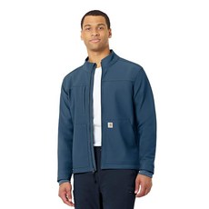 Carhartt 칼하트 Scrubs C80023 남성용 RUGG 어그ed Flex 모던 핏 본디드 플리스 잭 다크 세피아 스몰_164982, 스톰 블루