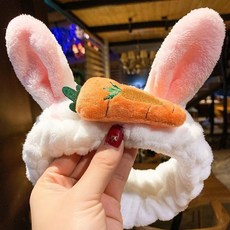 세안밴드 화장 머리띠 세안용밴드 샤워 헤어 밴드 세수 극세사, 1개, 토끼