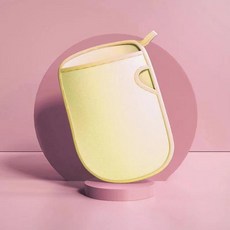목욕 장갑 스펀지 각질 제거 미트피부에 무자극 스크럽, 색상: 2. Yellow, 1개