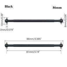리모컨 자동차 드라이브 샤프트 개본 77MM 부품 84MM 스틸 70MM RC 길이 1PC 5MM 87MM 100MM 89 금속 63MM 61MM 액세서리, Bla 86mm