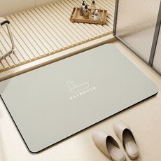 리틀보이 시그니처 소프트 규조토 욕실 발매트, 1개, 그레이