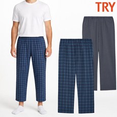 홈이 트라이 남성용 프리미엄 코튼 주머니 파자마 바지