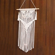 월행잉 대형 마크라메 벽장식 벽걸이 인테리어 장식 드림캐쳐 거실 소품 감성 빈티지 패브릭, R. 연꽃  35x60cm