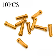 자전거 브레이크 변속기 케이블 엔드 캡 와이어 10-1000개 액세서리 팁 MTB, Gold-10PCS