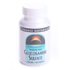 SOURCE NATURALS Glucosamine Sulfate補充錠 750mg, 1個, 60 件