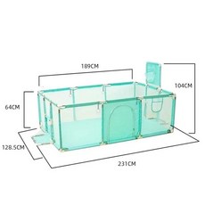 두꺼운 강철 파이프가있는 놀이터 Corralito 놀이 공원 활동 울타리 공 상자 게임, China Mainland, Green L