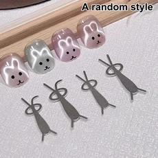 1/2 Pcs 고양이 눈 자석 스틱 세트 작은 철 조각 토끼 패턴 만들기 폴란드어 효과 네일 도구, 02 MC
