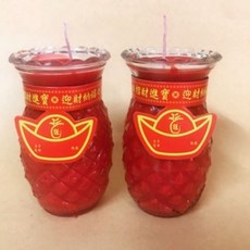 鳳梨蠟燭 酥油蠟燭 點光明燈, 1件, 黃色3號鳳梨1箱-供貨時間需20個工作天, 1L, 無